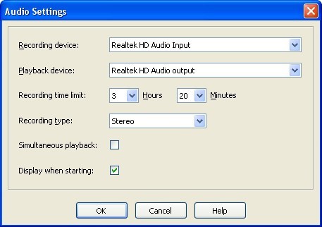 Audio Settings