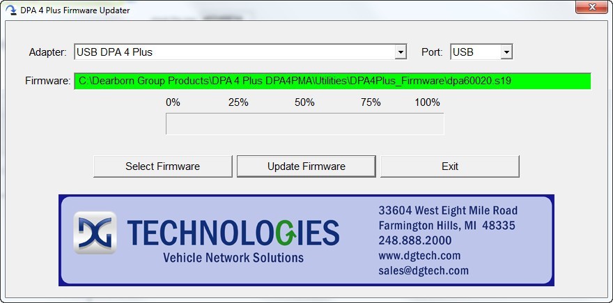 Firmware Updater Window