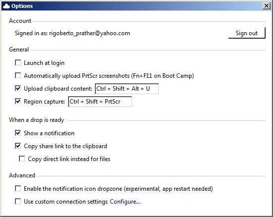 Configuration Window