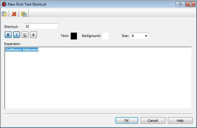Rich Text Shortcut