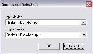 Sound card selection
