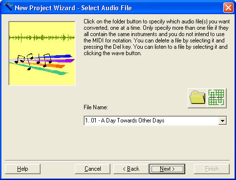 Selecting Your Audio Files