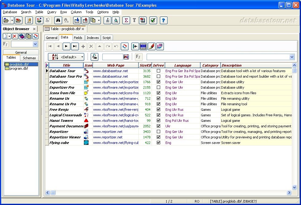 Database Window