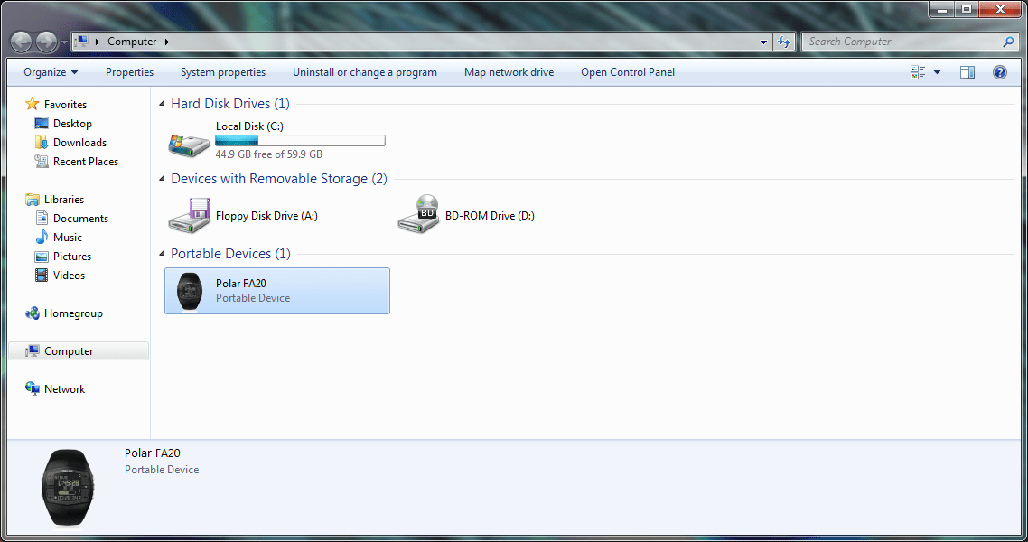 Polar Device in My Computer