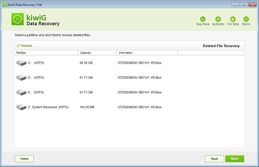 Partition Selection