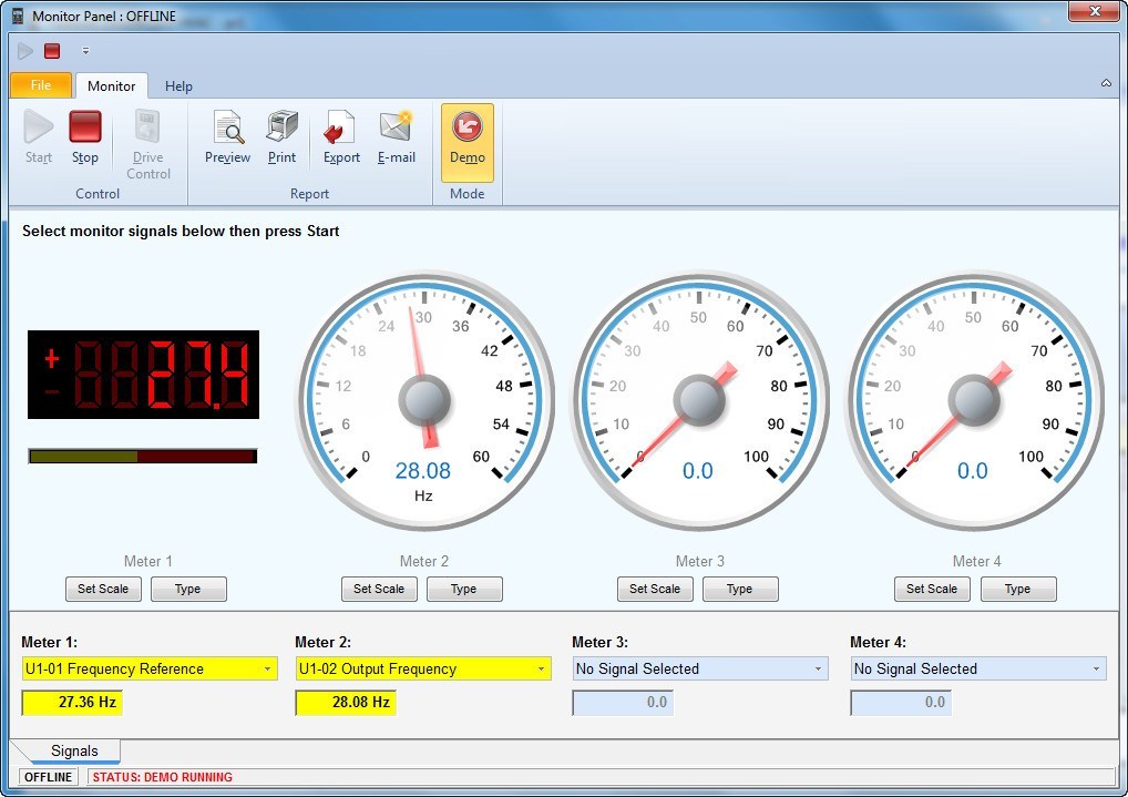 Monitoring Panel Window