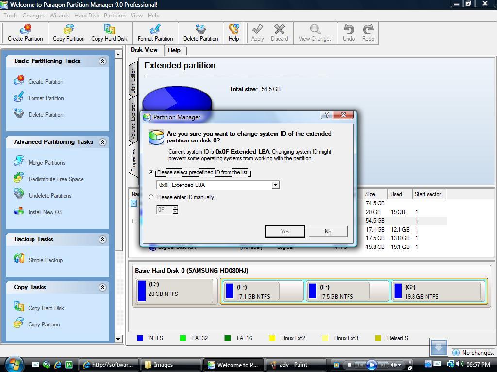 Change Disk Parameters