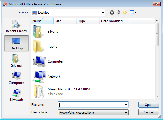 select the file