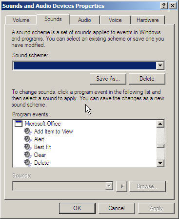 Microsoft Office sound library