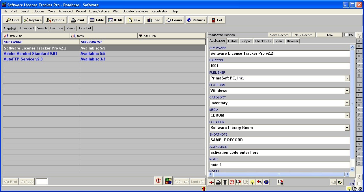 Database Window