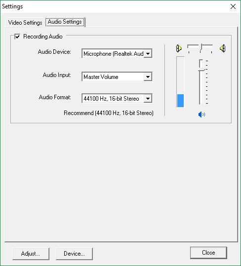 Audio Settings