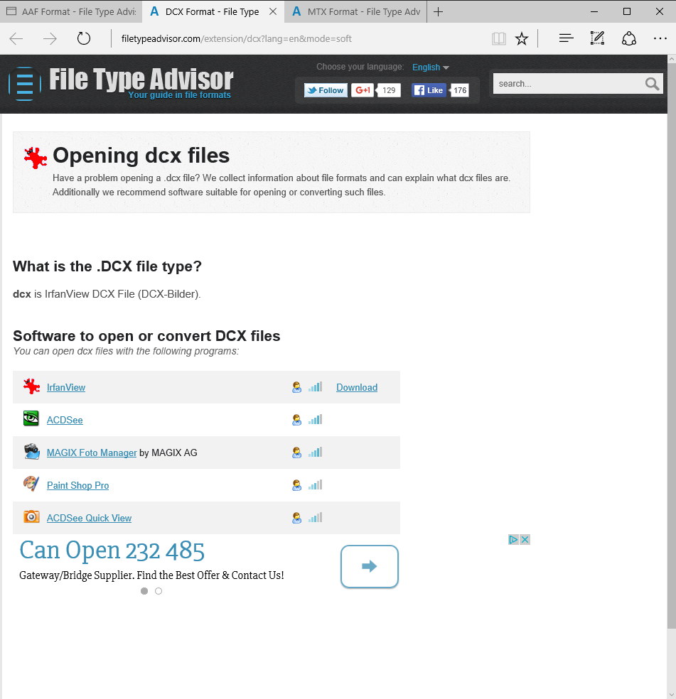 Viewing File Format Info