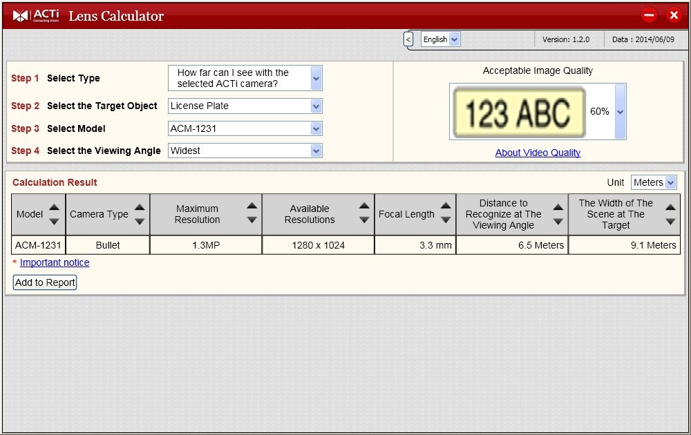 Calculation Window