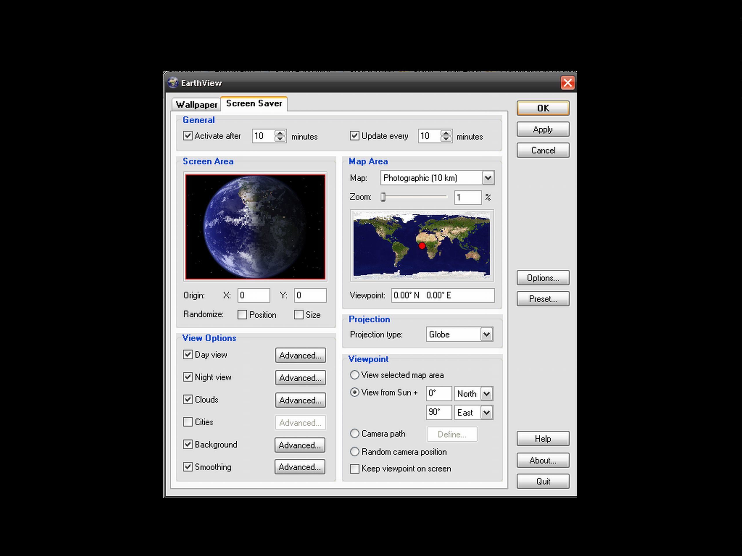 Earth View Screen Saver