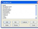 Hardware list window
