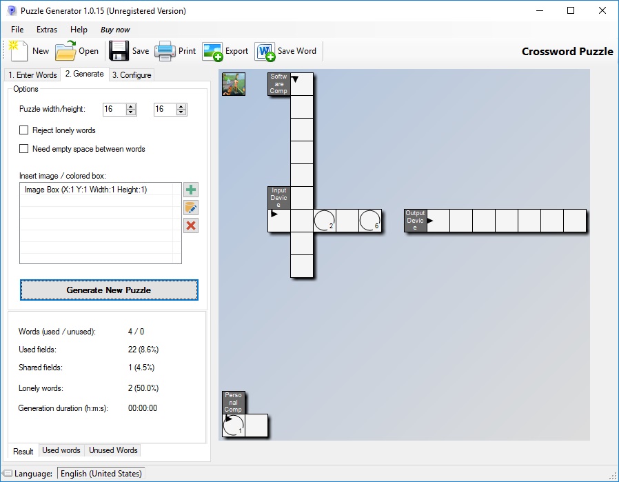 Generate Crossword