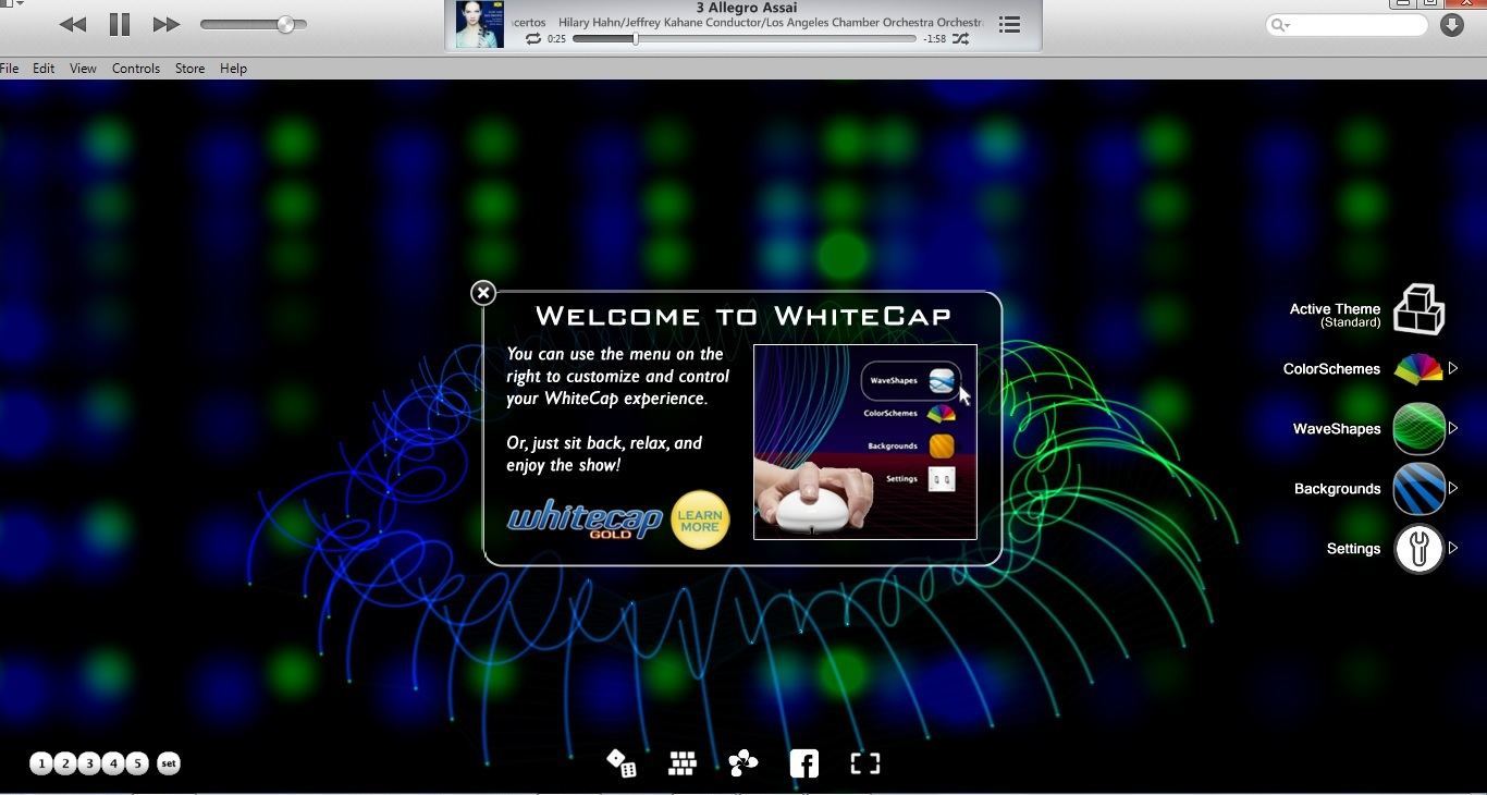 WhiteCap in iTunes(Windows)