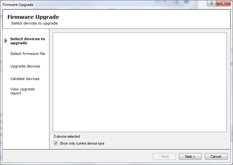 Firmware Upgrade Window