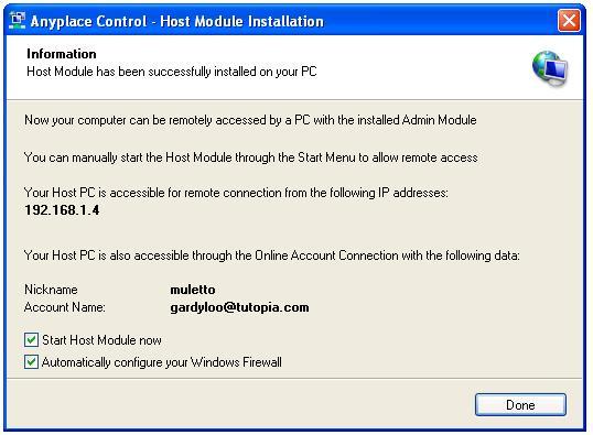 Host Module Installation