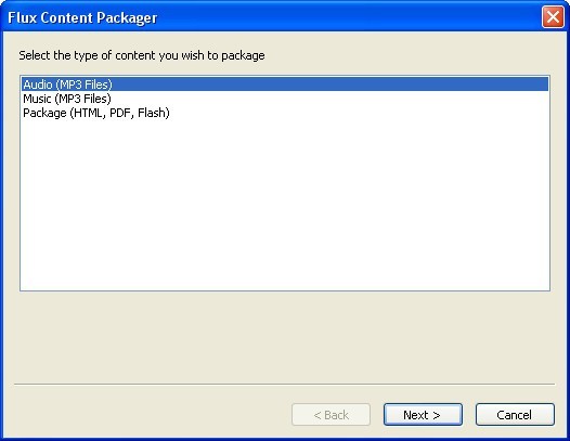 Packager Window