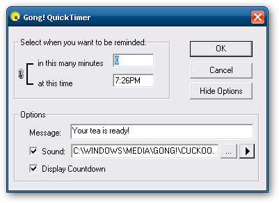 The quick timer