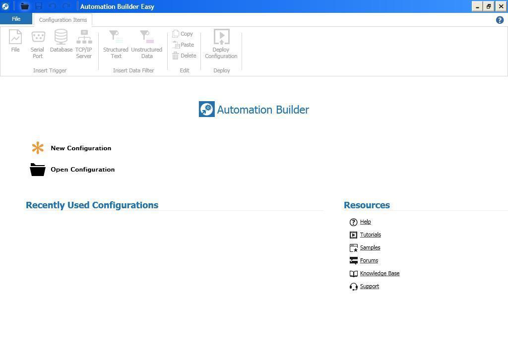 Automation Builder Main Window