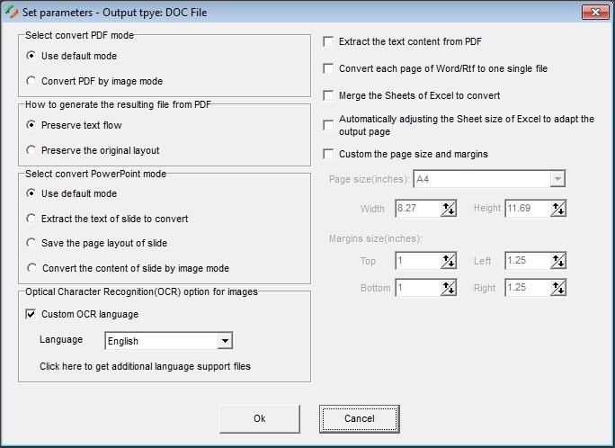 Output Parameters Configuration