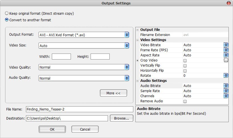 Output Settings