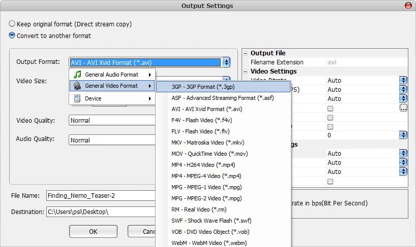 Choosing Output Formats