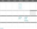 Events Calendar Window