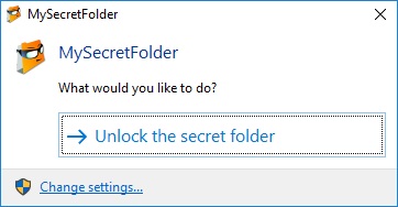 Unlock the secret folder