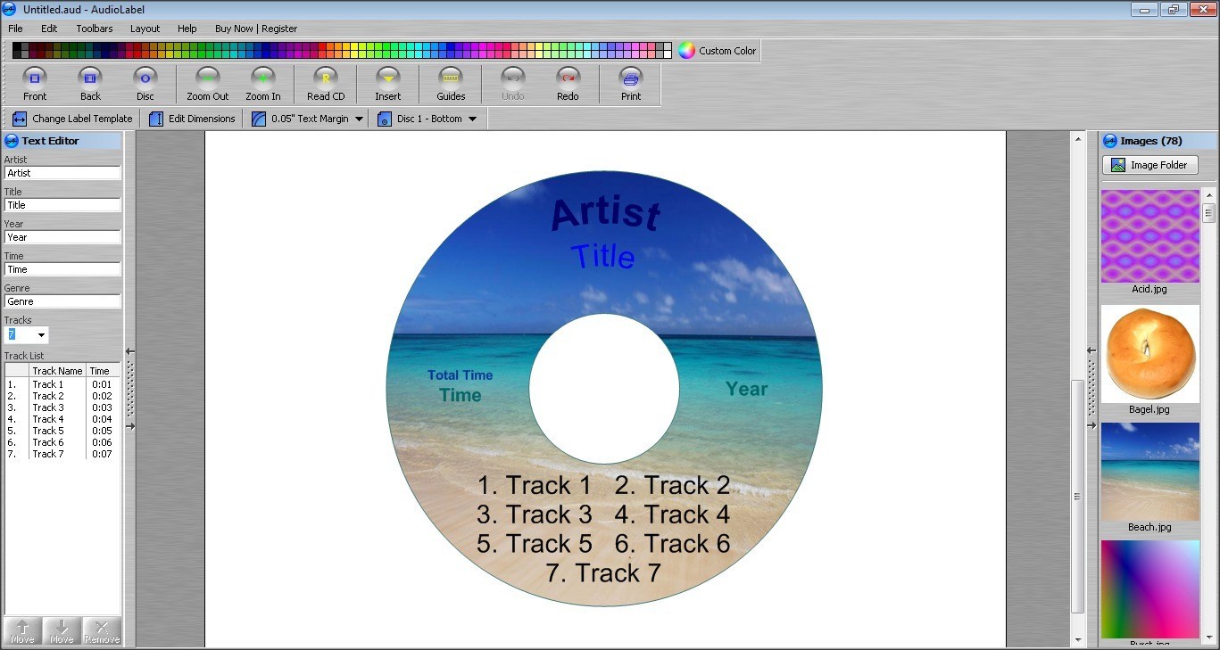 Disc Label View