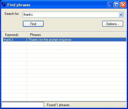 Find phrases.