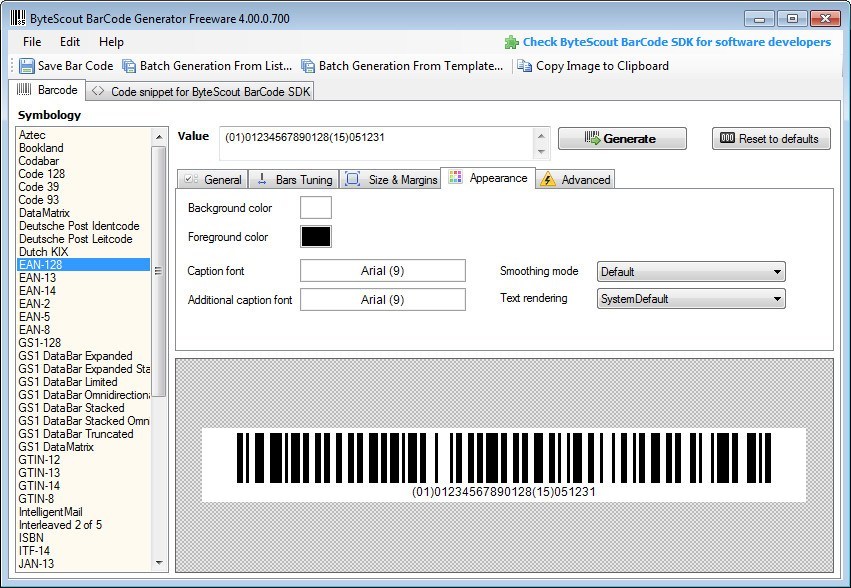 Appearance Settings