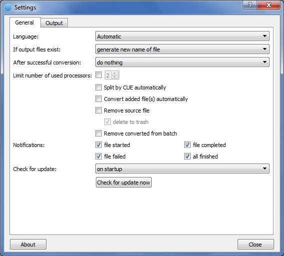 General Settings