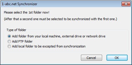 Folder Type Selection