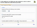 Custom compressing settings