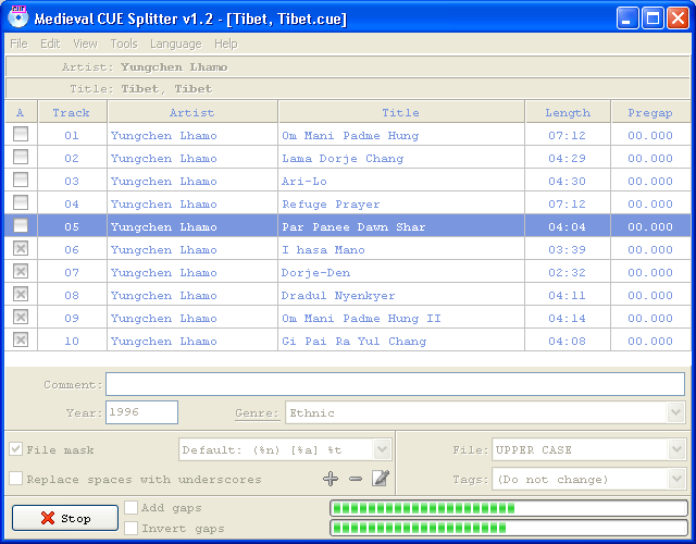 Extracting The Audio Tracks