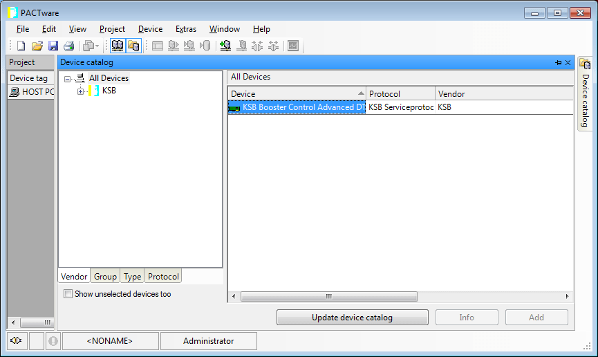 KSB Booster Control (PACTware Interface)