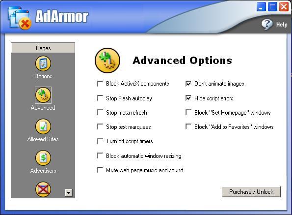 AdArmor Interface