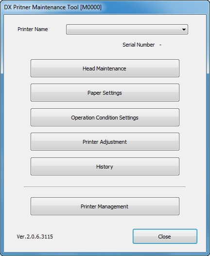 Printer Manager Window