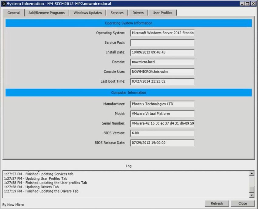 System Info Window