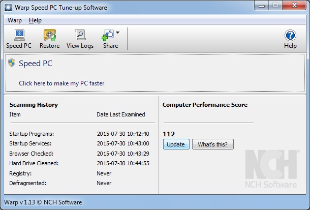 Updated Performance Score