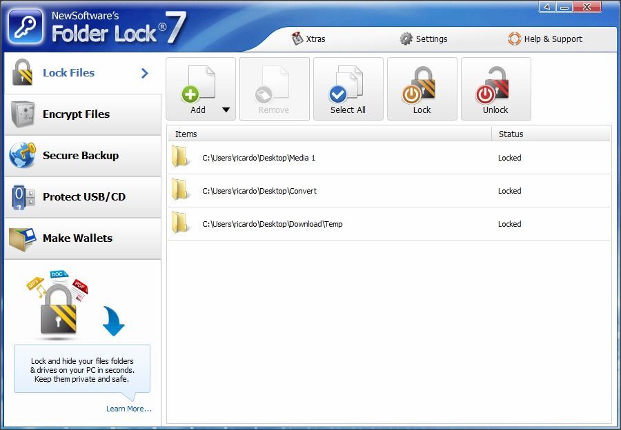 Lock Files Section