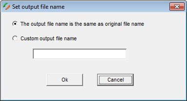 Output File Name Options