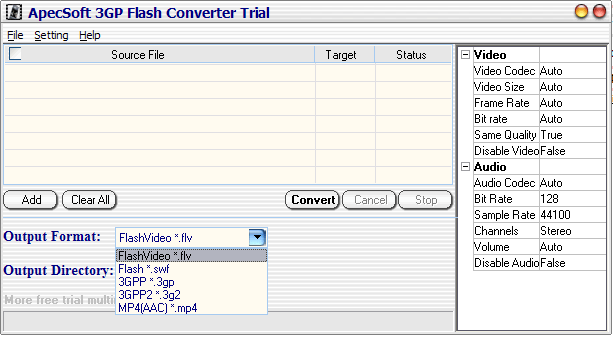 Output formats