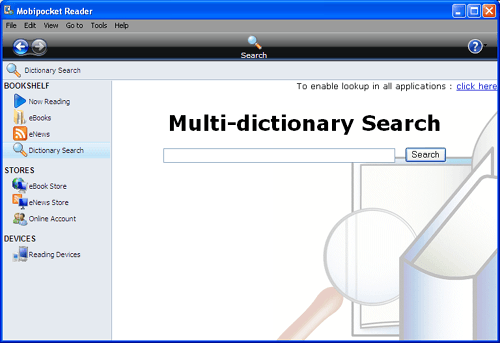Dictionary Search Option