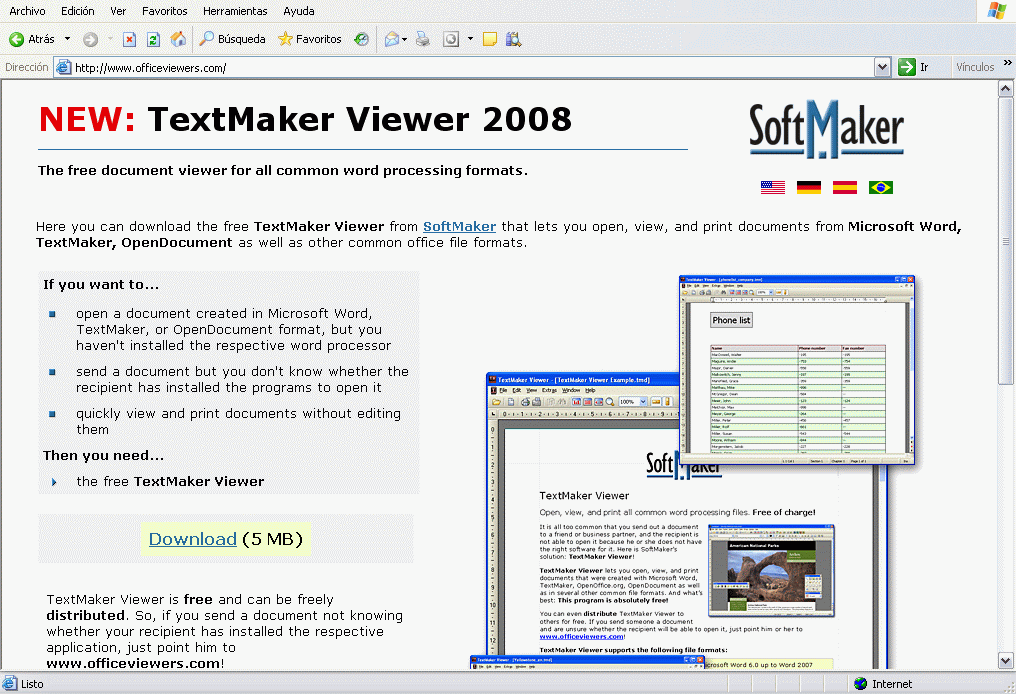 TextMaker Viewer home page
