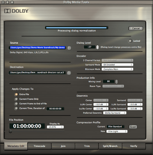 Dolby Media Tools