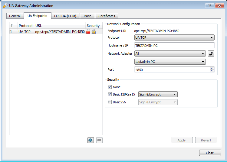 Gateway: Administration